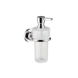 Soap Lotion Dispenser Frosted Glass Wall Mounted with 8oz Capacity
