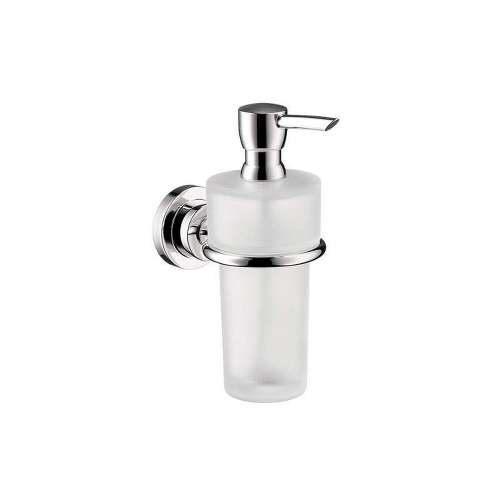 Soap Lotion Dispenser Frosted Glass Wall Mounted with 8oz Capacity