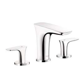Bathroom Faucet Widespread Faucet with Metal Lever Handles - Less Grid Drain Assembly