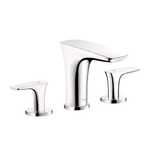 Bathroom Faucet Widespread Faucet with Metal Lever Handles - Less Grid Drain Assembly