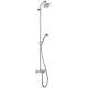 27143001 Croma Showerpipe Shower System with Tub Spout, Multi-Function Hand Shower, 63in Hose, Shower Head - Eco Right 2.0gpm in Chrome