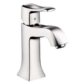 Bathroom Faucet Single Hole Faucet with Lever Handle - Less Metal Pop-Up Drain Assembly