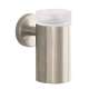 40518820 S/E Accessories Toothbrush Holder with Frosted Glass Tumbler in Brushed Nickel