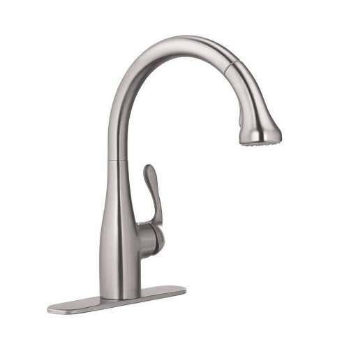 04066860 Allegro E Pull-Down Kitchen Faucet Gourmet with High-Arc Spout, Magnetic Docking and Locking Spray Diverter in Steel Optic