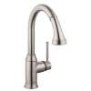 04215800 Talis C Pull-Down Kitchen Faucet with High-Arc Spout, Magnetic Docking, and Locking Spray Diverter in Steel Optic