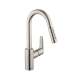 04506801 Focus Pull-Down Kitchen Faucet with High-Arc Spout, Magnetic Docking and Toggle Spray Diverter in Steel Optic
