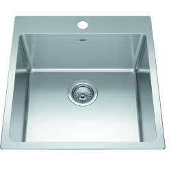 Brookmore 20-In Lr X 20.9-In Fb X 9-In Dp Drop In Single Bowl Stainless Steel Sink, Bsl2120-9-1N