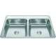 Creemore 33-In Lr X 22-In Fb X 6-In Dp Drop In Double Bowl 1-Hole Stainless Steel Sink, Cdla3322-6-1N