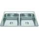 Creemore 33-In Lr X 22-In Fb X 6-In Dp Drop In Double Bowl 3-Hole Stainless Steel Sink, Cdla3322-6-3N