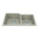 Granite Series 33.88-In Lr X 19.69-In Fb Undermount Double Bowl Granite Kitchen Sink In Champagne