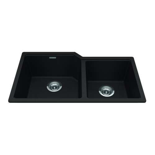 Granite Series 33.88-In Lr X 19.69-In Fb Undermount Double Bowl Granite Kitchen Sink In Mocha