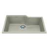 Granite Series 30.69-In Lr X 19.69-In Fb Undermount Single Bowl Granite Kitchen Sink In Champagne