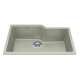 Granite Series 30.69-In Lr X 19.69-In Fb Undermount Single Bowl Granite Kitchen Sink In Champagne