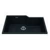 Granite Series 30.69-In Lr X 19.69-In Fb Undermount Single Bowl Granite Kitchen Sink In Onyx