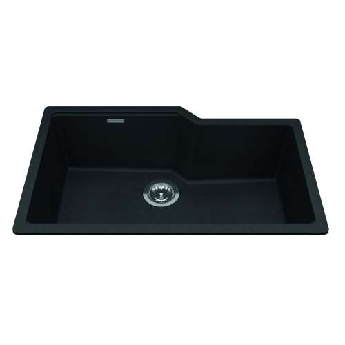 Granite Series 30.69-In Lr X 19.69-In Fb Undermount Single Bowl Granite Kitchen Sink In Onyx