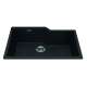 Granite Series 30.69-In Lr X 19.69-In Fb Undermount Single Bowl Granite Kitchen Sink In Onyx