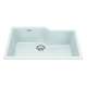 Granite Series 30.69-In Lr X 19.69-In Fb Undermount Single Bowl Granite Kitchen Sink In Polar White