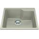 Granite Series 22.06-In Lr X 19.69-In Fb X 9.06-In Dp Drop In Single Bowl Granite Kitchen Sink, Mgsm2022-9Chan