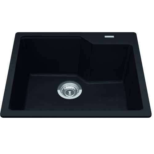 Granite Series 22.06-In Lr X 19.69-In Fb X 9.06-In Dp Drop In Single Bowl Granite Kitchen Sink, Mgsm2022-9Mbkn