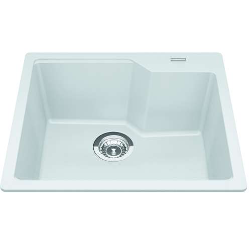 Granite Series 22.06-In Lr X 19.69-In Fb X 9.06-In Dp Drop In Single Bowl Granite Kitchen Sink, Mgsm2022-9Pwtn