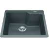 Granite Series 22.06-In Lr X 19.69-In Fb Drop In Single Bowl Granite Kitchen Sink In Stone Grey
