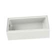 60in x 30in x 14in Rectangular Acrylic Alcove Soaking Bathtub with Integrated Tiling Flange and Skirt, in White