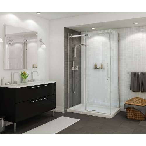 410003-502-001 - MAAX B3Round 48-in x 36-in Rectangular Acrylic Corner Left Shower Base with Center Drain