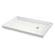 B3Round 410004-R-501-001 60in x 30in Rectangular Alcove Acrylic Shower Base with Right Hand Drain, in White