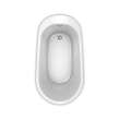 60in x 32in x 25in Oval Freestanding Fiberglass Soaking Bathtub with and End Drain, in White