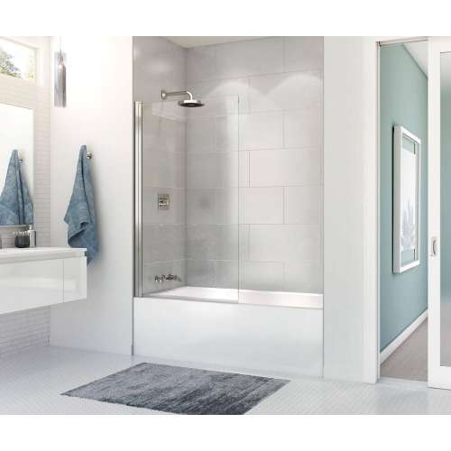 60in x 30in x 14in Rectangular Acrylic Alcove Soaking Bathtub with Right Hand Drain, Integrated Tiling Flange and Skirt, in White