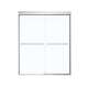 Kameleon 134565-900-084-000 55 to 59in x 71in Semi-frameless Slider Alcove Shower Door with Clear Glass, in Chrome