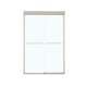 43 to 47in x 71in Semi-frameless Slider Alcove Shower Door with Clear Glass, in Brushed Nickel
