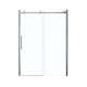 56.5 to 59in x 78.75in Frameless Slider Alcove Shower Door with Clear Glass, in Chrome