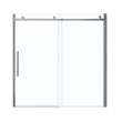 56.5 to 59in x 59in Frameless Slider Tub Door with Clear Glass, in Chrome
