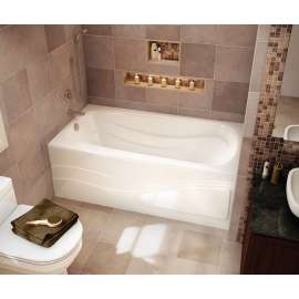 102202-000-001-001 Tenderness 60-in x 36-in Acrylic Alcove Left-Hand Drain Bathtub, White