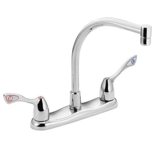 Double Handle Kitchen Faucet in Chrome