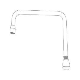 10in Double Bend Spout in Chrome