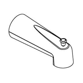 7in Tub Spout with 1/2in Slip Fit Connection (With Diverter)