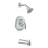 Eva T2133 Bath and Shower Faucet with Posi-Temp Pressure Balanced Trim in Chrome
