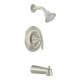 Eva T2133BN Bath and Shower Faucet with Posi-Temp Pressure Balanced Trim in Brushed Nickel