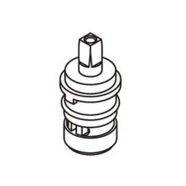 Shell Ceramic Disc Cartridge for Double Handle Faucet - Hot Side