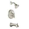 Brantford T2153BN Bath and Shower Faucet with Posi-Temp Pressure Balanced Trim in Brushed Nickel