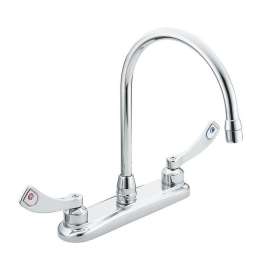 M-DURA 8289 Double Handle Kitchen Faucet in Chrome