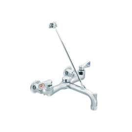 Double Handle Wall Mounted Service Sink Faucet in Chrome