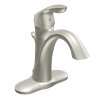 Eva 6400BN Single Handle Single Hole Bathroom Faucet in Brushed Nickel