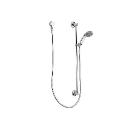 Single Function Hand Shower Package with Hose and Slide Bar in Chrome