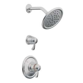 ExactTemp 2-Handle Thermostatic Shower Trim With Rain Shower Head