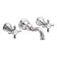 TS42112 Weymouth Double Handle Wall Mounted Bathroom Faucet in Chrome