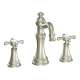Double Handle Widespread Bathroom Faucet in Brushed Nickel