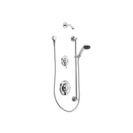M-DURA Shower System Trim Package With 2.5 GPM Single-Function Hand Shower And Slide Bar Less Rough-In Valve